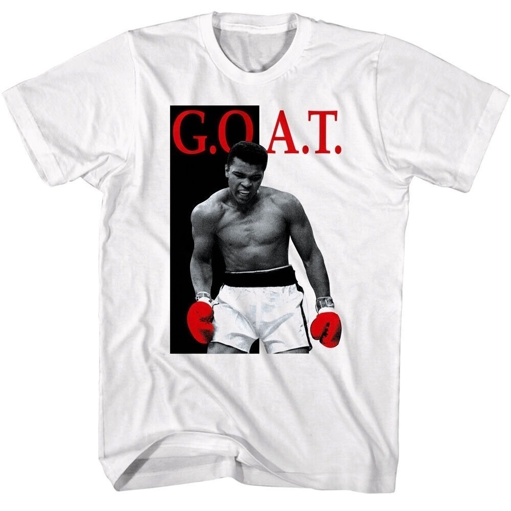 Muhammad Ali Goat Scarface Parody T Shirt Red Boxing Gloves Greatest Knock